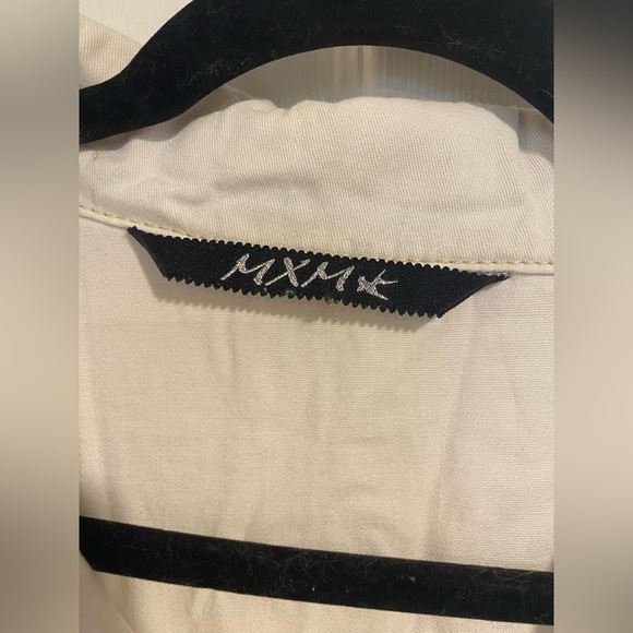 MXM Womens Plus White Denim Jacket with 3/4 Sleeves - Picture 2 of 8